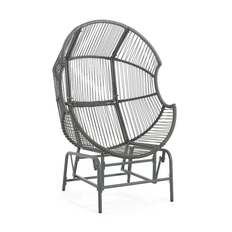 Nixon  Outdoor Faux Wicker Glider Chair