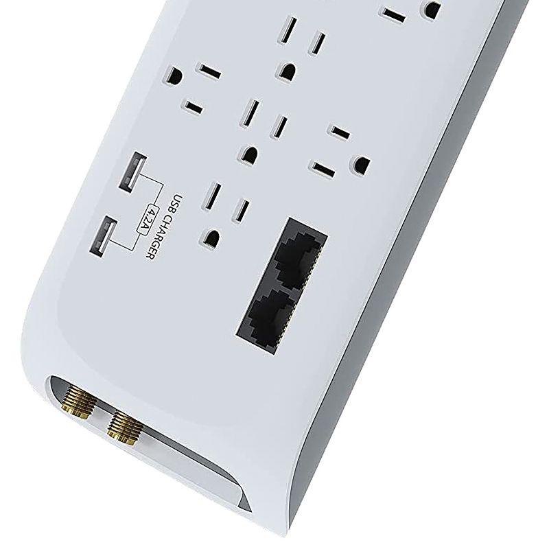 Digital Energy® 12-Outlet Surge Protector Power Strip with 2 USB Ports (6 Ft.) in White