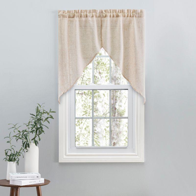 Ricardo Shannon Rod Pocket w/Header Swag 52x36 Natural