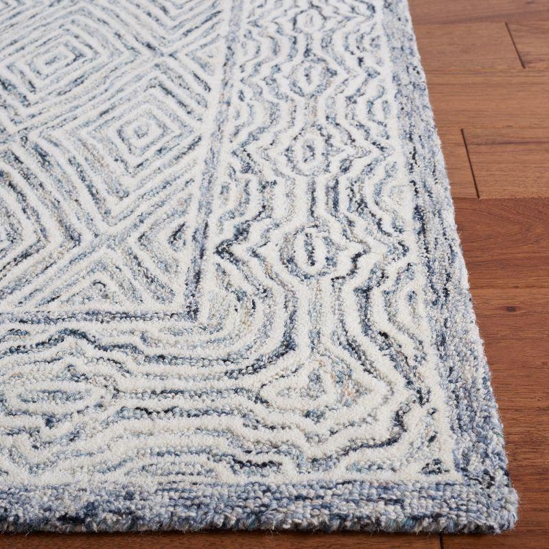 Hand-Tufted Capri Blue Wool 8' x 10' Rectangular Area Rug