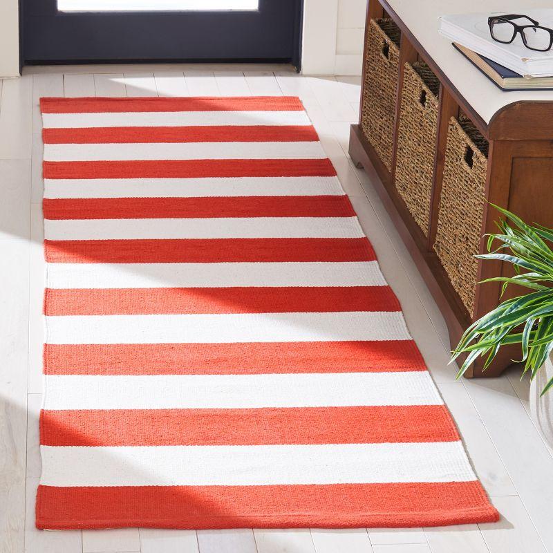 Montauk MTK712 Hand Woven Indoor Runner Rug - Rust/Ivory - 2'3"x9' - Safavieh