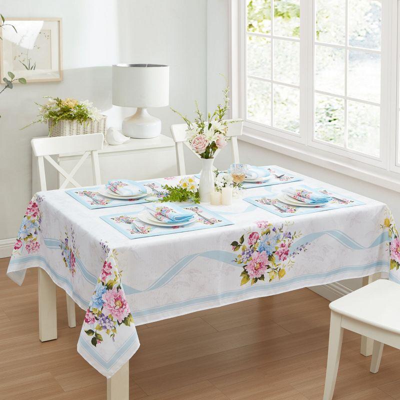 Rose Cottage Engineered Tablecloth - Multicolor - 60x120 - Elrene Home Fashions