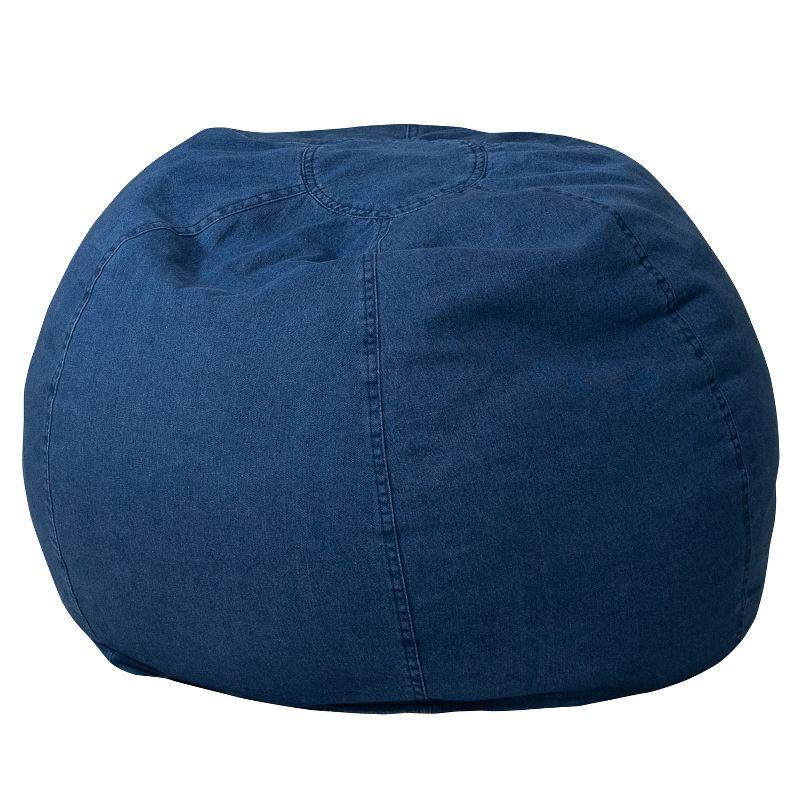 Small Denim Bean Bag Chair with Removable Cover