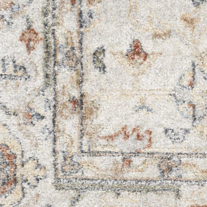 Nourison Astra Machine Washable Vintage Persian Indoor Bathroom, Kitchen Runner Rug Grey/Multi 2'2" x 12'