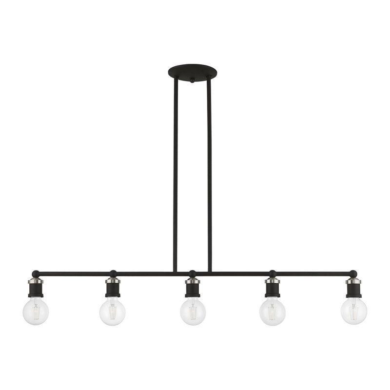 Livex Lighting Lansdale 5 - Light Chandelier in  Black/Brushed Nickel