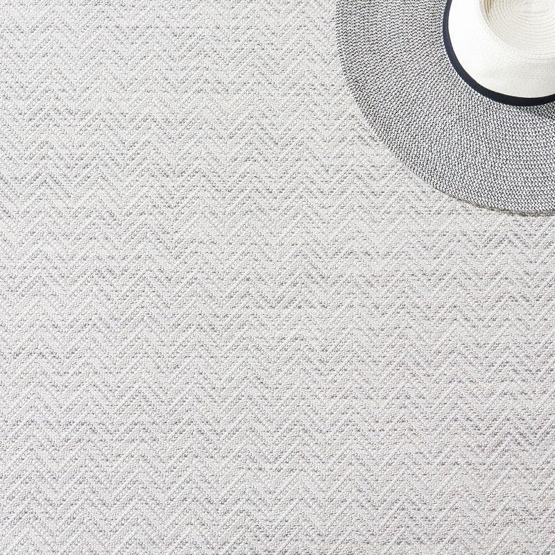 Hampton HTN233 Power Loomed Indoor/Outdoor Area Rug - Ivory/Multi - 6'5"x6'5" - Safavieh..