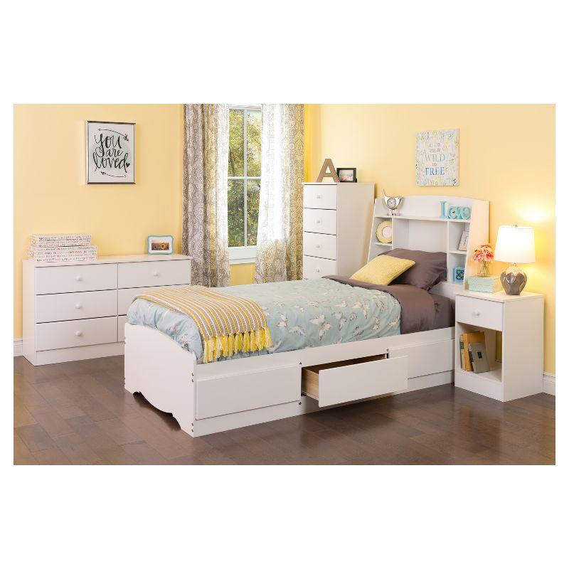 6 Drawers Astrid Vertical Dresser White - Prepac: Laminated Composite Wood, 5 Year Warranty, Nursery Storage