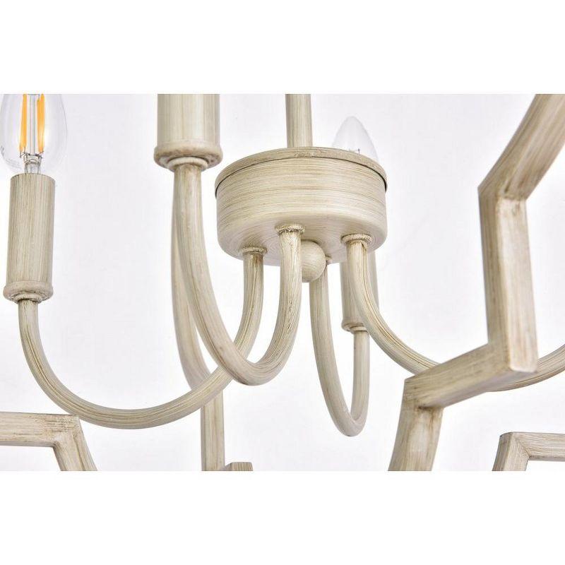 Elegant Lighting Sandara 4 lights pendant in weathered dove