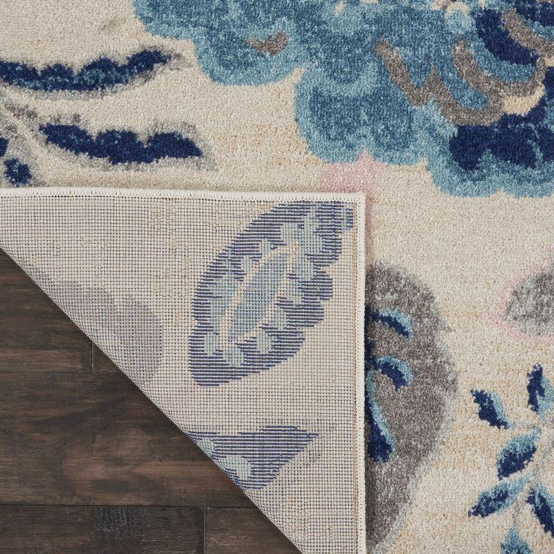 Nourison Tranquil 8' X 10' Ivory/Light Blue Area Rug French Country Eclectic Floral by Nourison