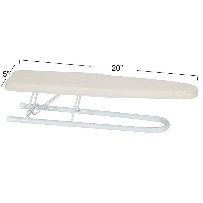 Household Essentials Accessory Sleeve Ironing Board Natural Cotton Cover: Portable Small Tabletop, Beige