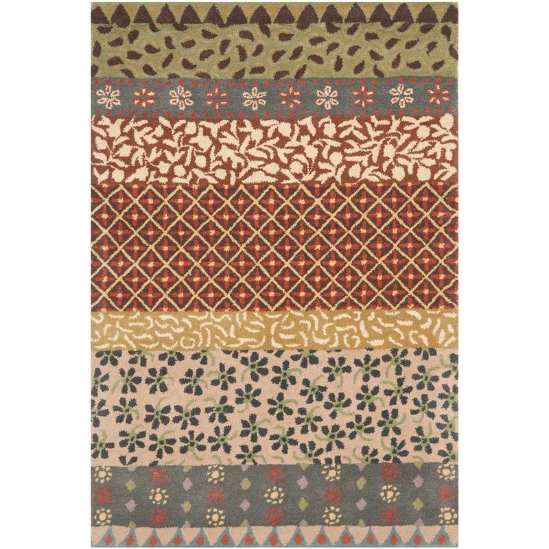 Bella BEL351 Hand Tufted Area Rug - Ivory/Multi - 4'x6' - Safavieh.