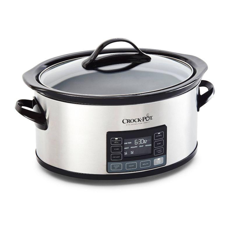 Crock-pot Crockpot 6-Quart Slow Cooker With Mytime Technology, Programmable Slow Cooker, Stainless Steel