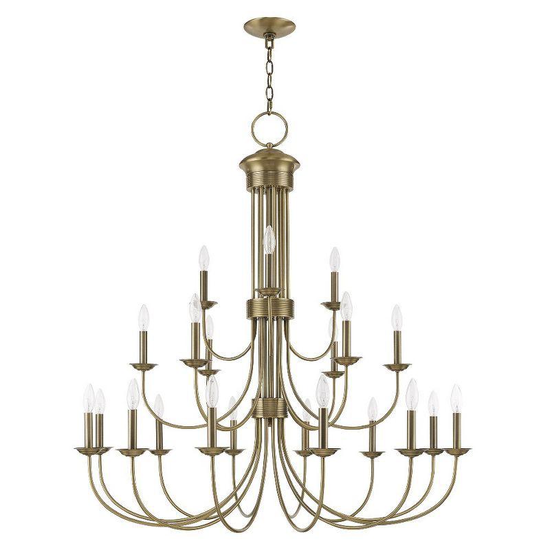 Livex Lighting Estate 21 - Light Chandelier in  Antique Brass