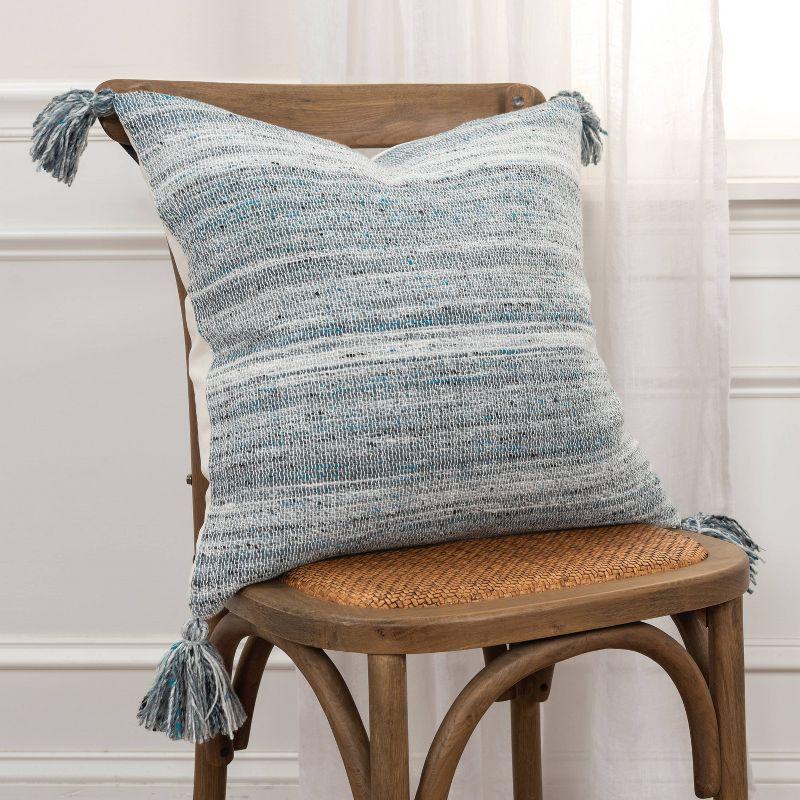 Recycled Tassels Indoor/Outdoor Throw Pillow