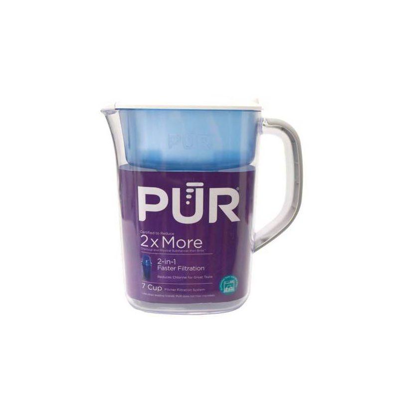 PUR 7 Cup Water Pitcher Filtration System Lime PPT700L: BPA-Free, Dishwasher-Safe, Filters Pesticides & Chlorine