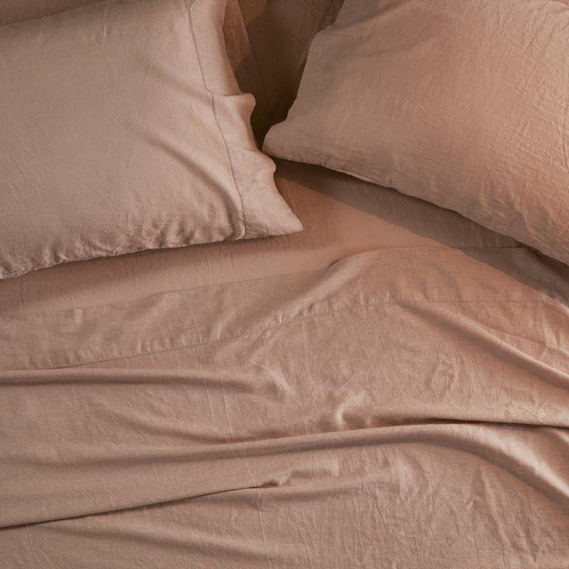 Linen Blend 4 Piece Sheet Set