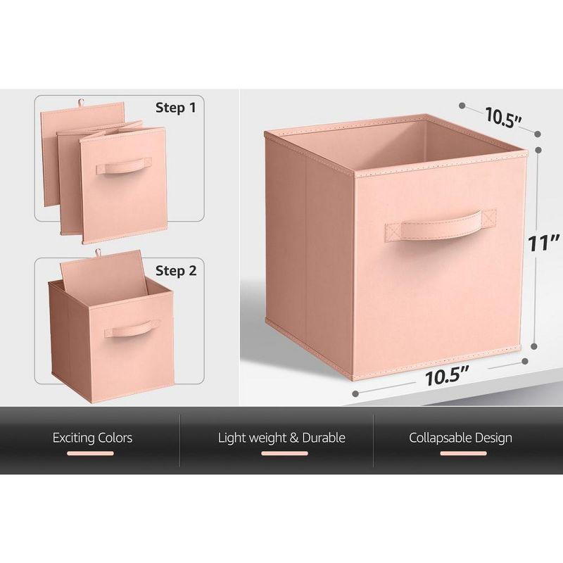 Sorbus 11 Inch Cube Storage Organizer Bins - 6 Pack