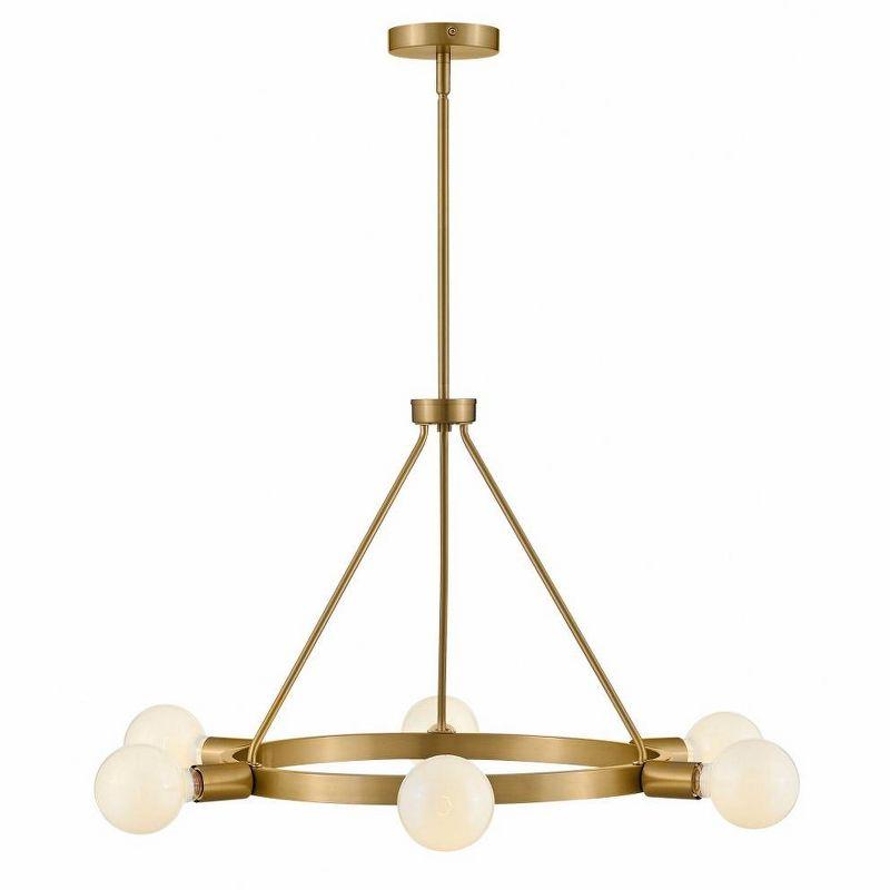 Lark Orla 6 - Light Chandelier in  Lacquered Brass