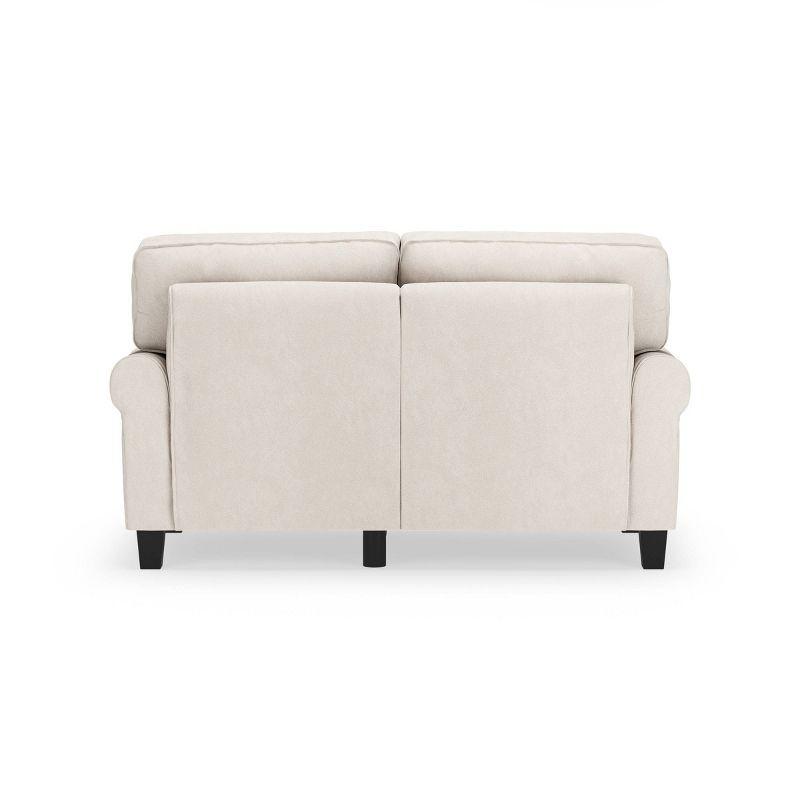 Serta Copenhagen 61" Rolled Arm Sofa, Easy Care Fabric, Soft Pillow Back, Pocket Coil Seat Cushions