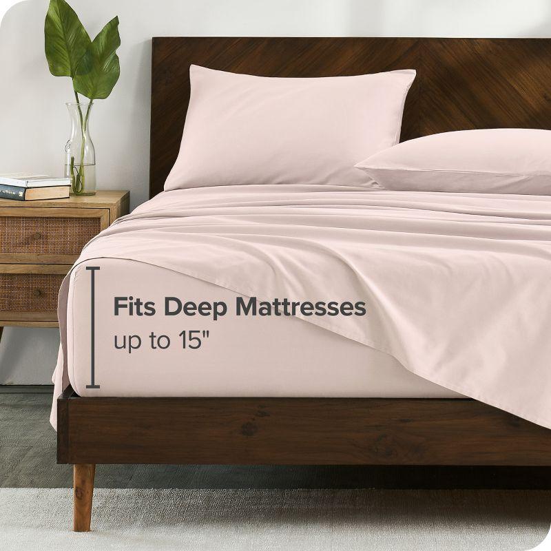 Bare Home 100% Cotton Percale Sheet Set