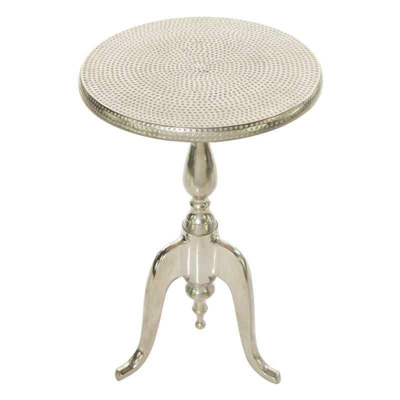 Hammered Metal Accent Table Silver - Olivia &#38; May