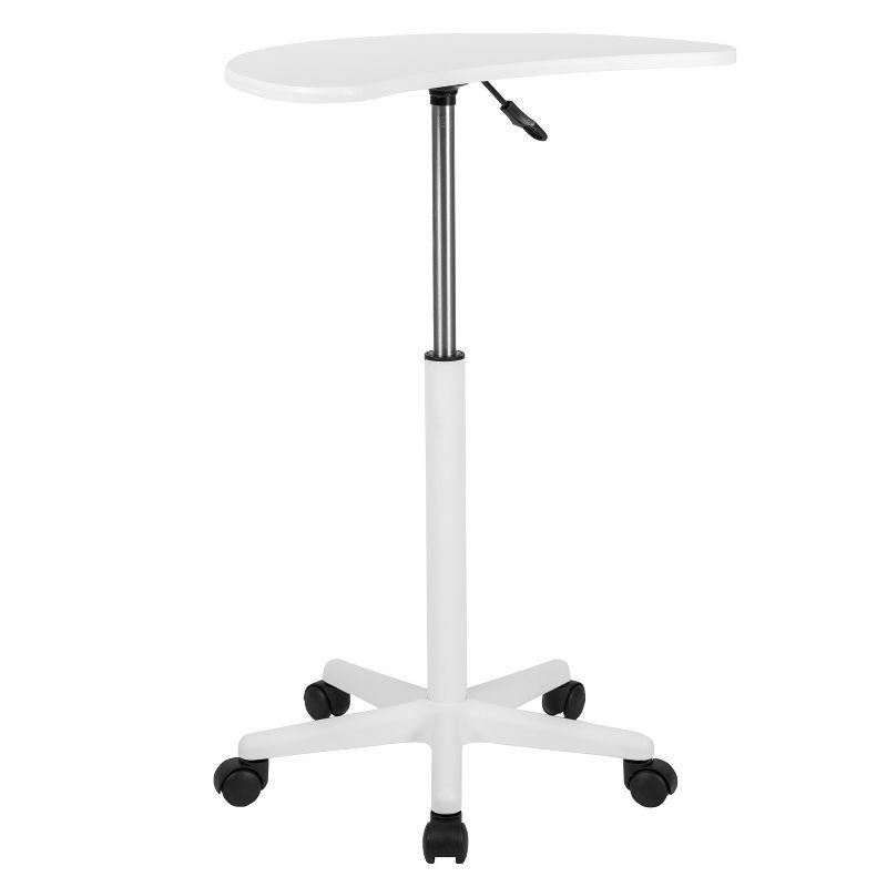 Flash Furniture Sit to Stand Mobile Laptop Computer Desk - Portable Rolling Standing Desk