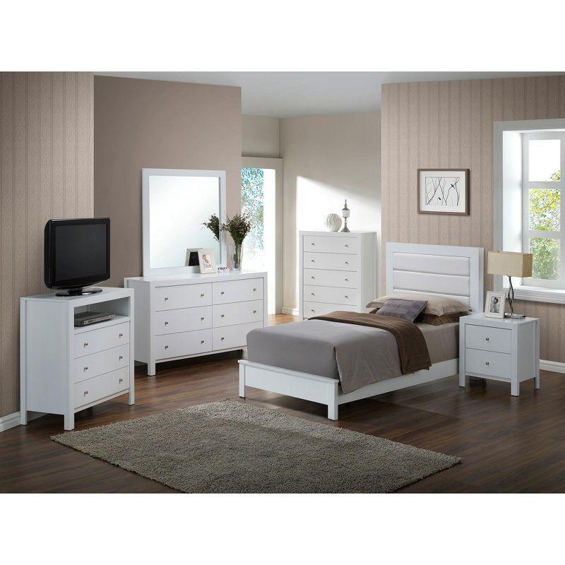 Passion Furniture Burlington Upholstered Twin Panel Bed