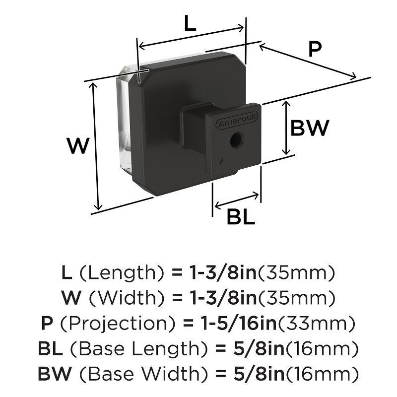 Amerock Glacio Square Cabinet or Furniture Knob