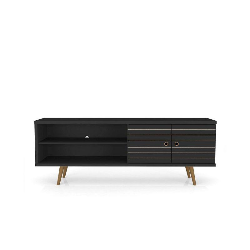Liberty 2 Shelves and 2 Doors TV Stand for TVs up to 60" Black - Manhattan Comfort