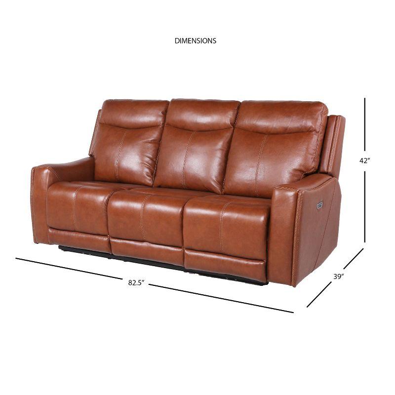 Natalia Power Recliner Sofa Caramel Leather - Steve Silver Co.