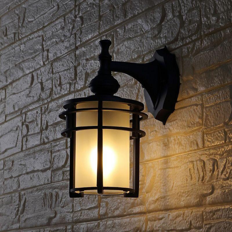 Adisyn Outdoor Wall Sconce Lights (Set of 2) - Black - Safavieh.