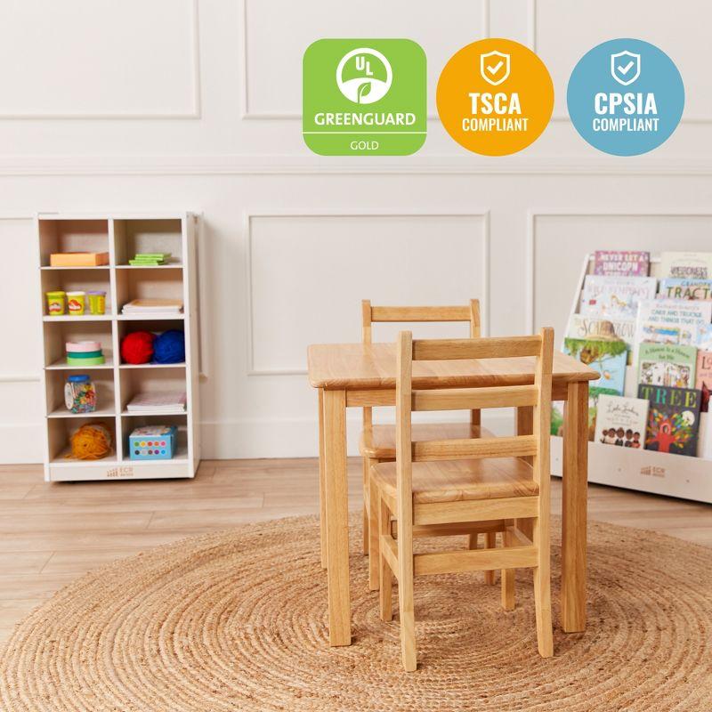 ECR4Kids 10 Cubby Mobile Tray Storage Cabinet, 5x2, White Wash