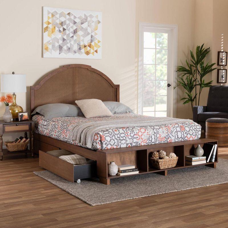Bayou Breeze Baxton Studio Besim Mid-Century Brown Storage Bed