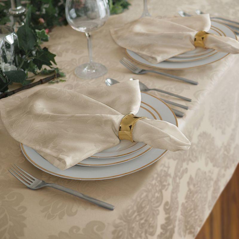 Burchfield Floral Jacquard Round Polyester Tablecloth