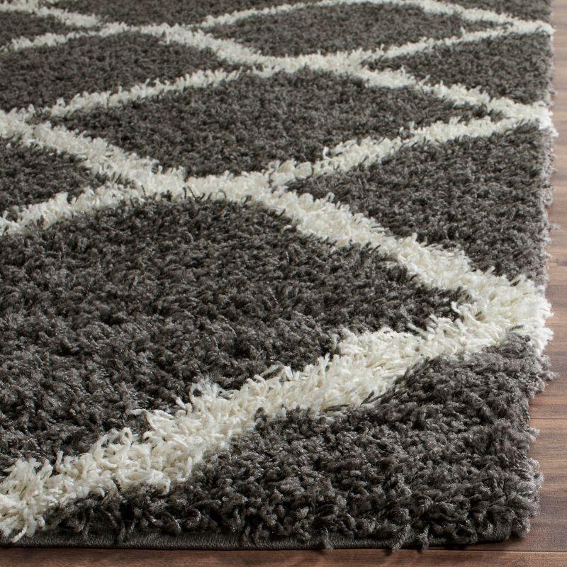 Dallas Shag SGD257 Power Loomed Indoor Area Rug - Dark Grey/Ivory - 8'x10' - Safavieh.