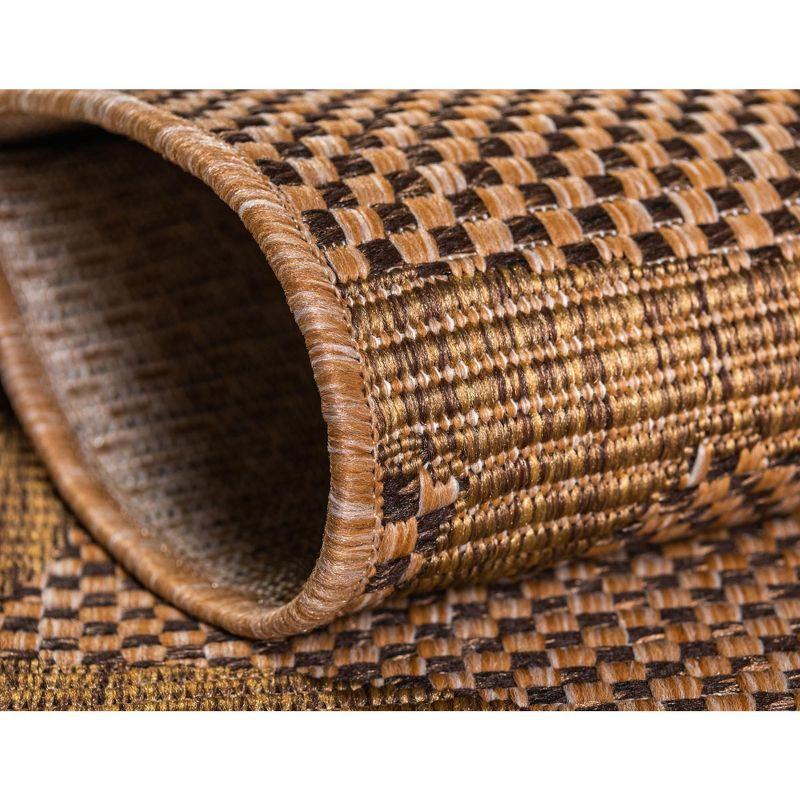 Unique Loom 5' 0 x 8' 0 Light Brown Outdoor Botanical Vine Area Rug