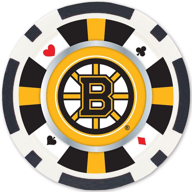 MasterPieces Casino Style 100 Piece Poker Chip Set - NHL Boston Bruins