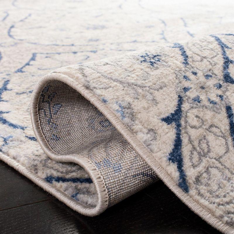 Brentwood BNT860 Power Loomed Area Rug - Light Grey/Blue - 4'x6' - Safavieh.