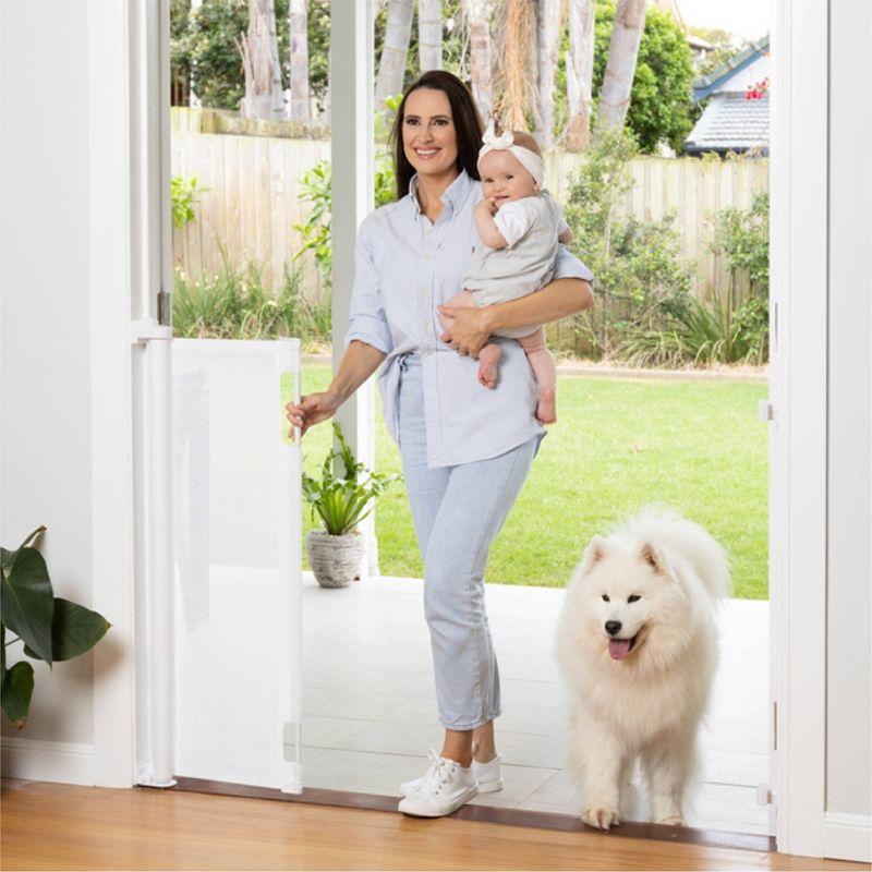 Perma Child Safety 71" Wide x 41" Tall Retractable Baby Gate - 3122 - White