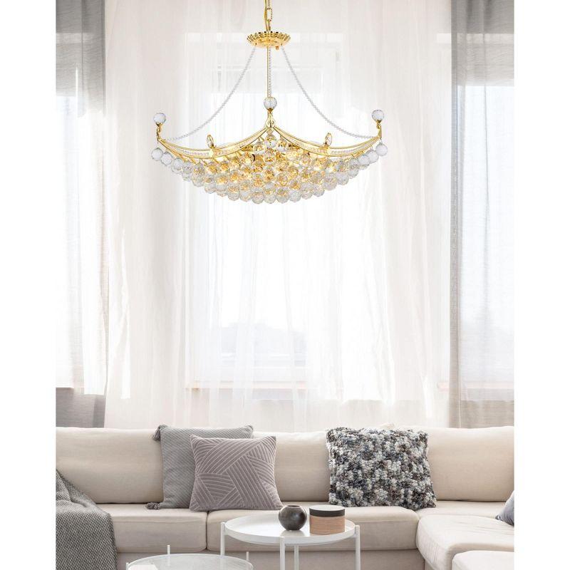 Elegant Lighting Corona 8 light Chrome Chandelier Clear Royal Cut Crystal