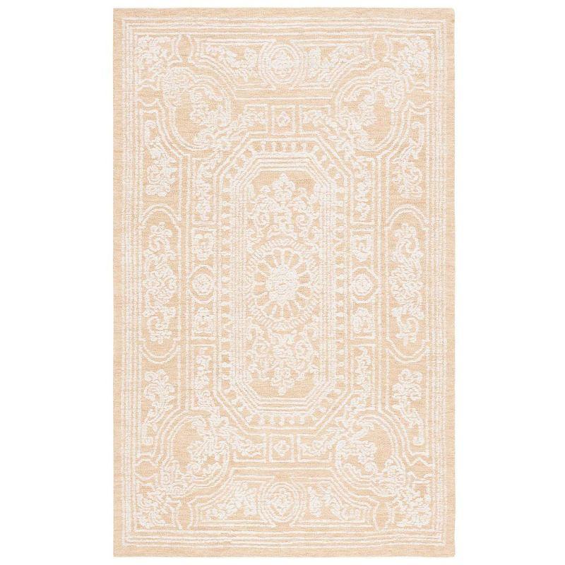Ebony EBN310 Hand Tufted Indoor Area Rug - Ivory/Gold - 5'x8' - Safavieh