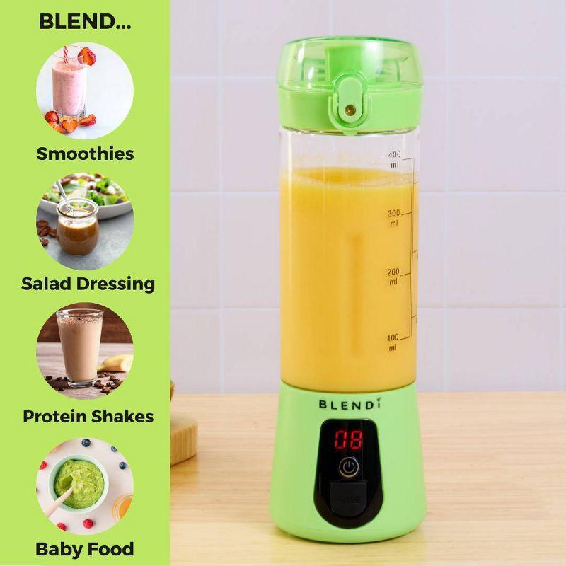 BLENDi Lite Blender Green: Personal Blender, 17oz Capacity, 70W, Stainless Steel & Plastic, Hand Wash, 1 Speed