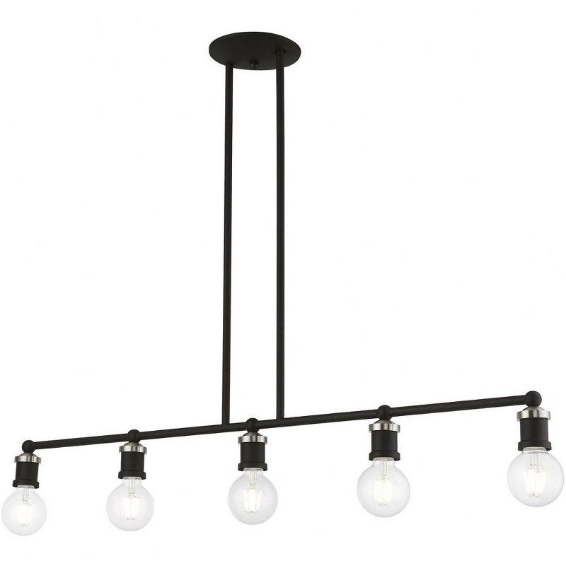 Livex Lighting Lansdale 5 - Light Chandelier in  Black/Brushed Nickel