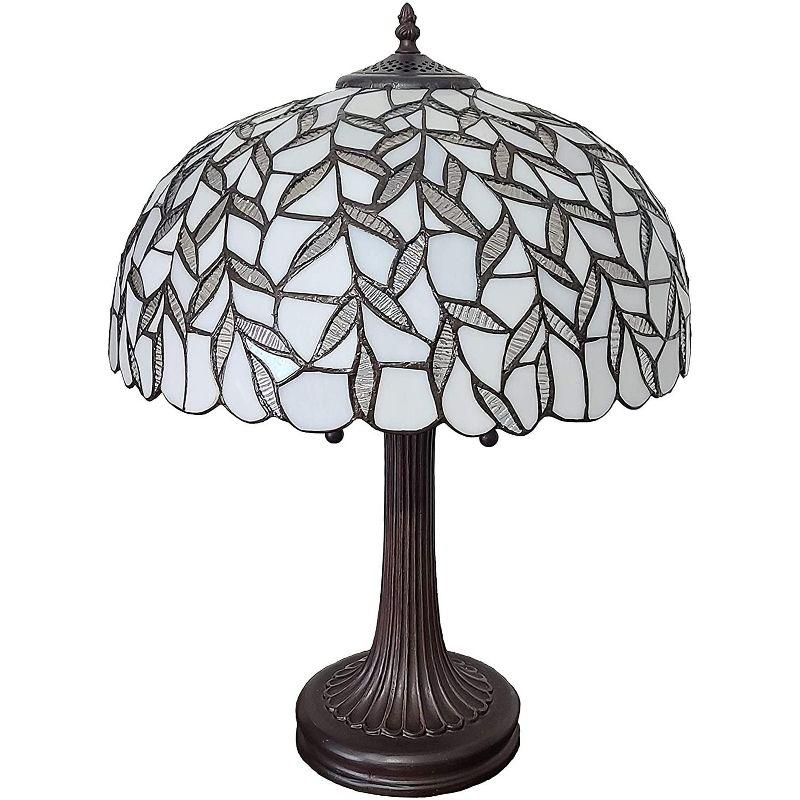 Amora Lighting Tiffany Style Peacock Design Table Lamp 24" Tall