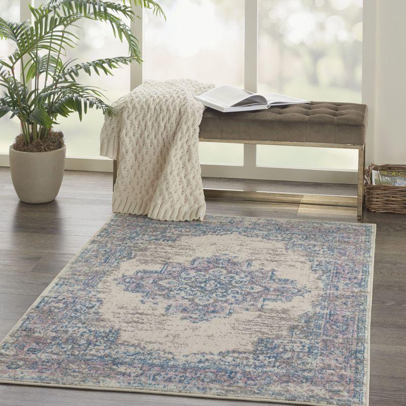 Nourison Grafix GRF14 Ivory/Pink Area Rug - Ivory/Pink 3' x 5'