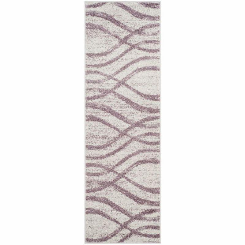 Adirondack ADR125 Machine Made Indoor Accent Rug - Cream/Purple - 2'-6"x4' - Safavieh