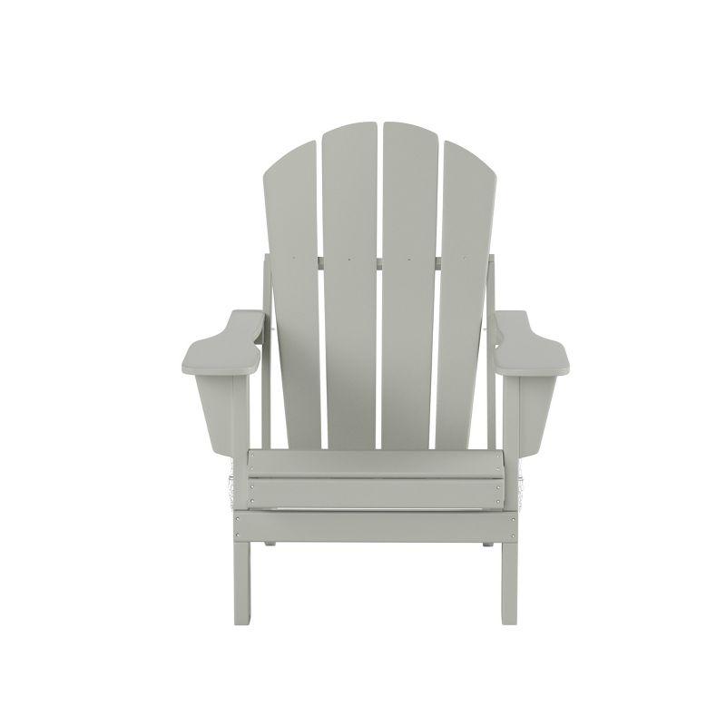 WestinTrends Malibu HDPE Outdoor Patio Folding Poly Adirondack Chair