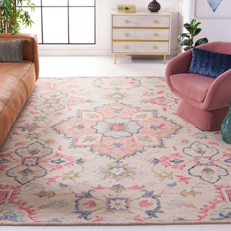 Metro MET354 Hand Tufted Indoor Area Rug - Beige/Rust - 8'x10' - Safavieh