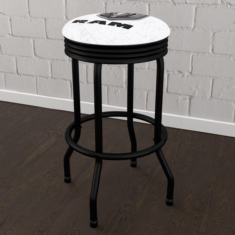 Swivel Upholstered Counter Stool with Metal Frame
