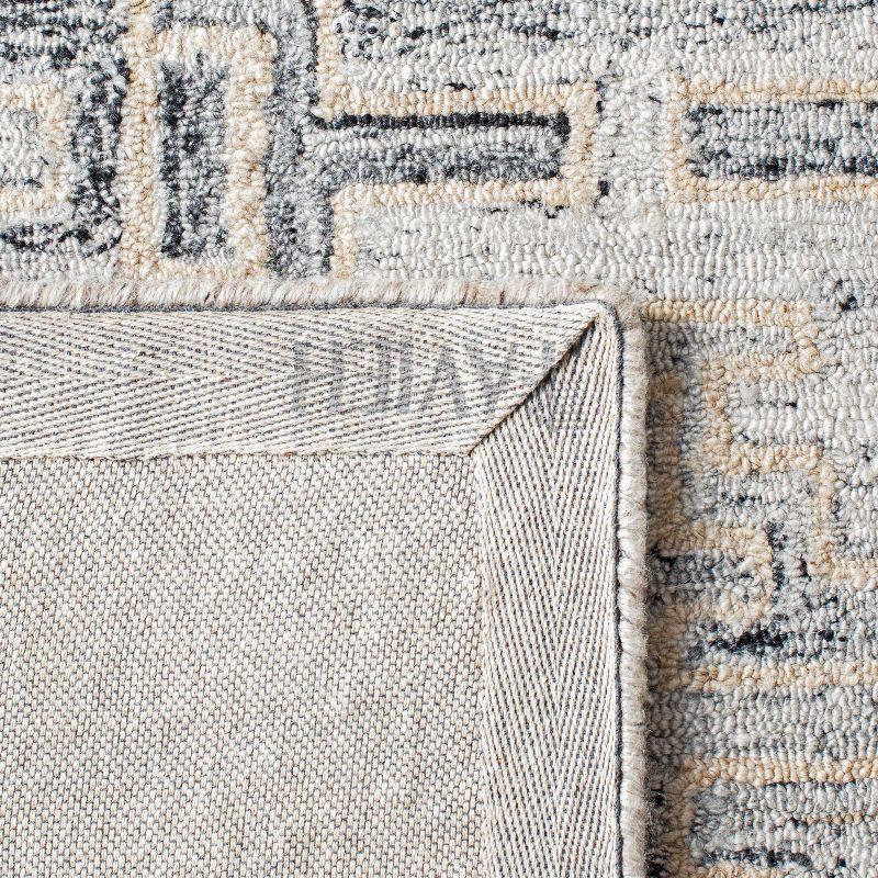 Abstract ABT142 Handmade Indoor Area Rug - Ivory/Black - 5'x8' - Safavieh